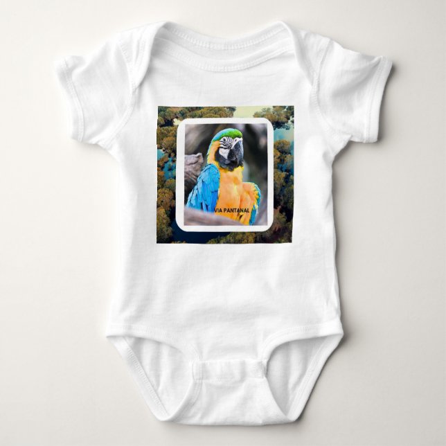 Body em Jersey para Bebês Arara (Anverso)