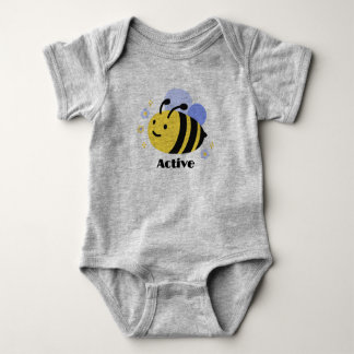 Body gris abeja para niños y niñas