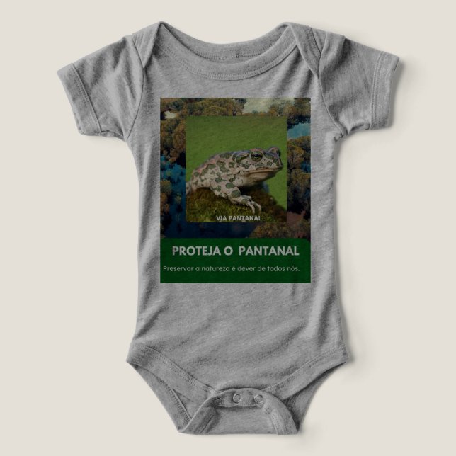 Body Infantil Tri-blend One Piece Via Pantanal  (Diseño delantero )