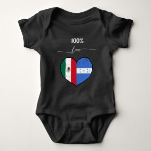 Body Para Bebé 100 Amor Hondureño y Mexicano