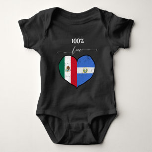 Body Para Bebé 100 Amor Salvadoreño y Mexicano