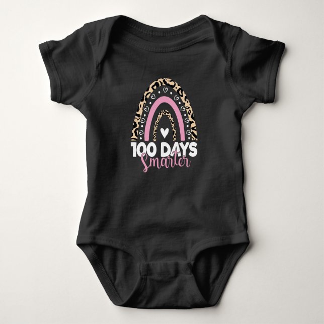 Body Para Bebé 100 días Samrter feliz 100° día de clases Arcoiris (Anverso)