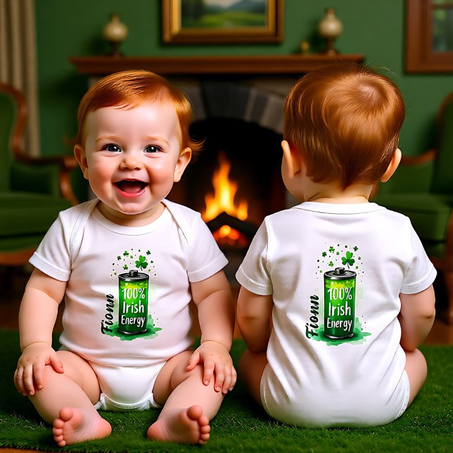 Body Para Bebé 100% Irish Energy for Fully Charged Charmers (100% Irish Energy for Fully Charged Charmers Baby Bodysuit)
