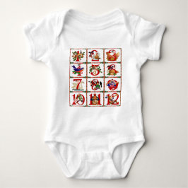 Body Para Bebé 12 Días De Regalos De Impresión De Los Navidades