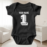 1.ª camiseta de fútbol de cumpleaños número baby b