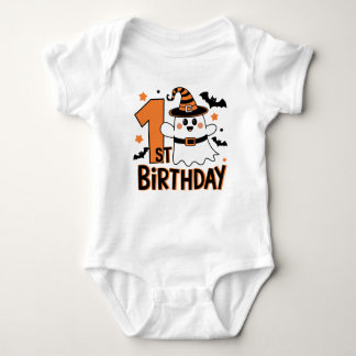 Body Para Bebé 1.ᵉʳ cumpleaños con Ghost y Bats Halloween