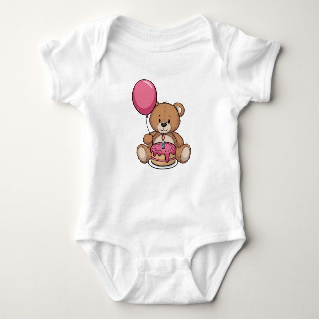 Body Para Bebé 1.ᵉʳ cumpleaños en un diseño mínimo (Anverso)