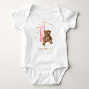 Body Para Bebé 1.ᵉʳ Cumpleaños Teddy Bear Baby Bodysuit