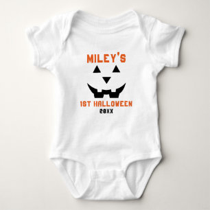 Body Para Bebé 1.ᵉʳ Halloween Spooky Personalizado con nombre