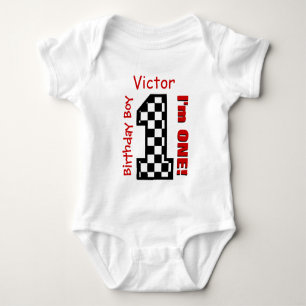 Body Para Bebé 1.ᵉʳ Nacimiento CHECKS Año Nombre personalizado V0