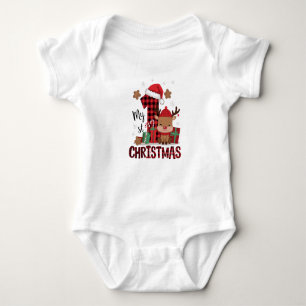 Body Para Bebé 1.ᵉʳ Navidad Leche de Nieve Blanca Leche Linfa