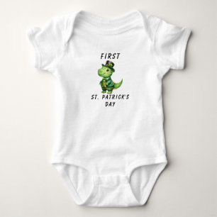 Body Para Bebé 1.ᵉʳ Niño San Patricio Dinosaurio