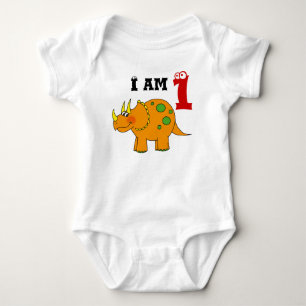 Body Para Bebé 1.ᵉʳ regalo de cumpleaños, dinosaur triceratops