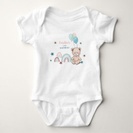 Body Para Bebé 1.ᵉʳ traje de bodyday con un oso de peluche lindo.