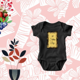 Body Para Bebé 1er Día del Padre con Caligrafía Moderna y Remolin