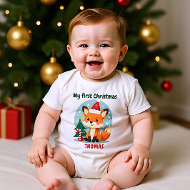 Body Para Bebé 🎄1er Navidad, texto personalizado, Caramelo Caña 