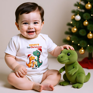 Body Para Bebé 1er Navidad, texto propio, Familia Santa-Saur
