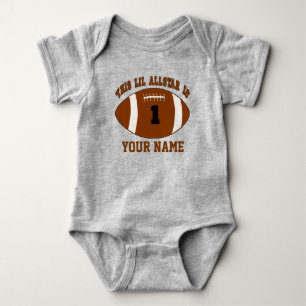 Body Para Bebé 1r Camiseta personalizada fútbol del muchacho del