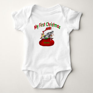 Body Para Bebé 1r Gatito del navidad personalizado