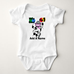 Body Para Bebé 1ra camiseta personalizada del cumpleaños de la