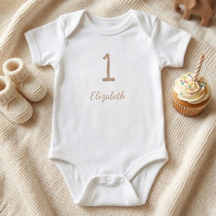 Body Para Bebé 1st Birthday White Bodysuit Birthday Outfit