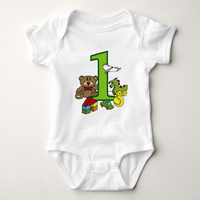 Body Para Bebé 1st children birthday toys birthday party (Anverso)