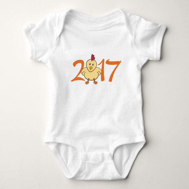 Body Para Bebé 2017 años del gallo (Anverso)