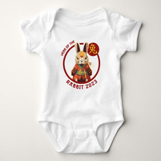 Body Para Bebé 2023 Year of the Rabbit Romper (Anverso)