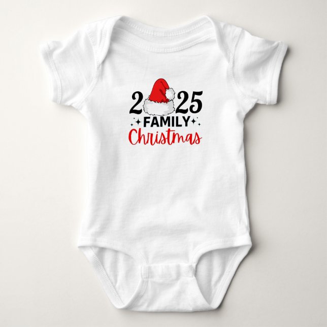 Body Para Bebé 2025 Family Christmas (Anverso)