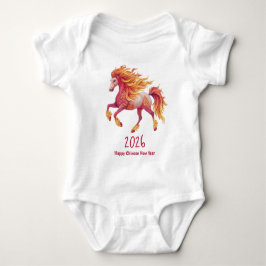 Body Para Bebé 2026 Fiery Horse – Happy Chinese New Year