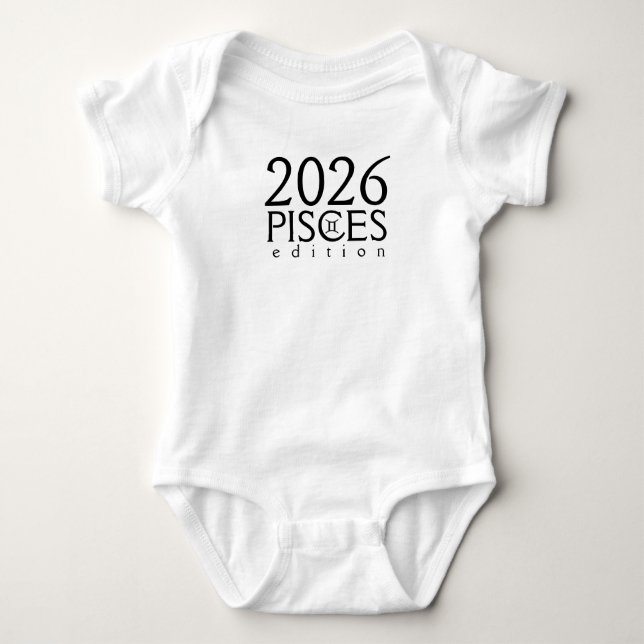 Body Para Bebé 2026 Pisces edition with symbol (Anverso)
