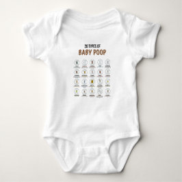 Body Para Bebé 20 tipos de Baby Poop New-Piece Bodysuit