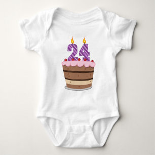 Body Para Bebé 24 años en el pastel de cumpleaños