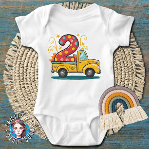 Body Para Bebé 2.º Camión de Cumpleaños