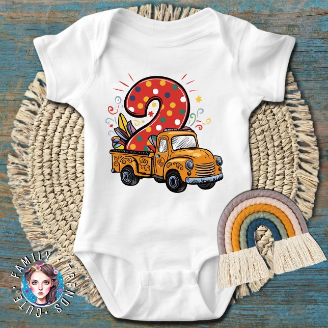 Body Para Bebé 2.º Camión Monstruo de Cumpleaños (Subido por el creador)