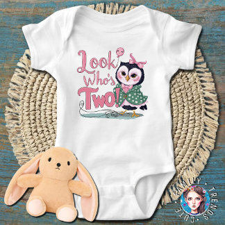 Body Para Bebé 2.º cumpleaños mira quién dos