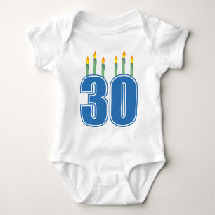Body Para Bebé 30 velas (azul/verde)