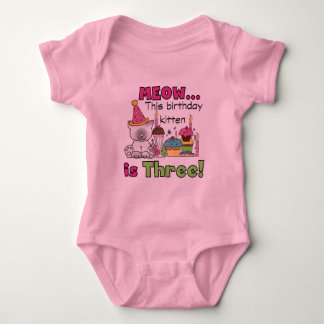 Body Para Bebé 3.ª camiseta y regalo de cumpleaños para gatitos