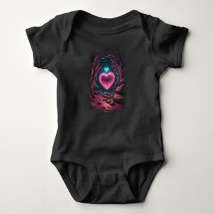 Body Para Bebé 3.d Corazón brillante profundo por dentro
