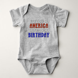 Body Para Bebé 4 de julio Divertido cumpleaños