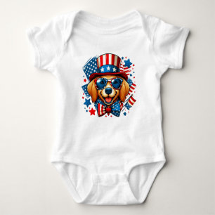 Body Para Bebé 4 de julio USA Patriótico Día de la Independencia