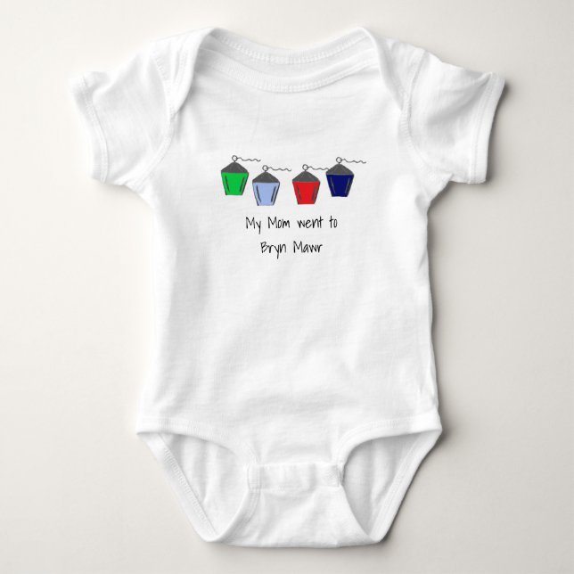 Body Para Bebé 4 faroles Mamá Bryn Mawr traje de bebé blanco (Anverso)