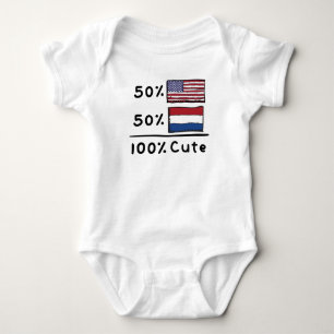 Body Para Bebé 50% Americano 50% Holandés 100% Cute Países Bajos