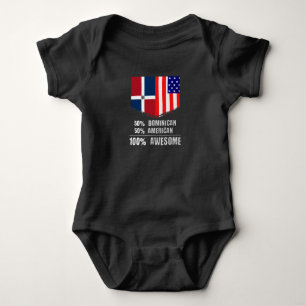 Body Para Bebé 50% dominicano 50% americano 100% asombroso