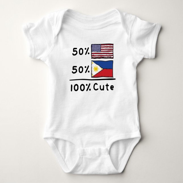 Body Para Bebé 50% norteamericano 50% filipino 100% Filipinas (Anverso)