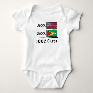 Body Para Bebé 50% norteamericano 50% guyanés 100% Cute Guyana U