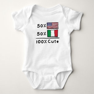 Body Para Bebé 50% norteamericano 50% italiano 100% Cute Italia U