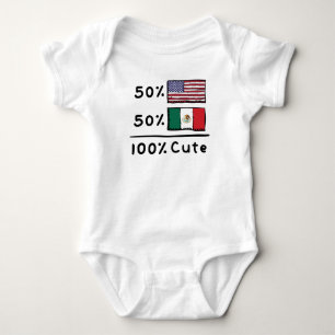 Body Para Bebé 50% norteamericano 50% mexicano 100% Cute México 