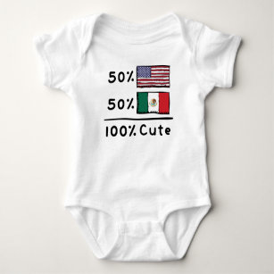 Body Para Bebé 50% norteamericano 50% mexicano 100% Cute México B