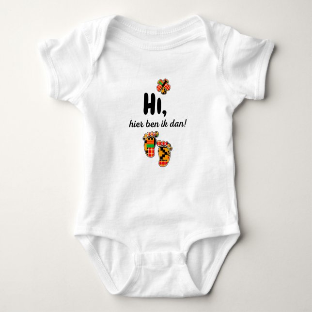 Body Para Bebé #5 African print Baby Bodysuit - Hierb ben ik (Anverso)